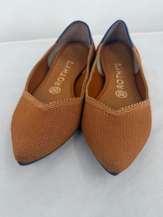 Rothy’s Pointed Toe Knit Flats Rust Orange Women’s 7.5 - Picture 4 of 10